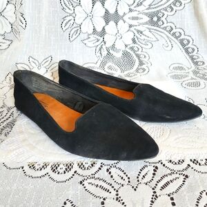 Seychelles - Black Pointed Flats - (7W)